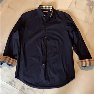 Burberry Brit long sleeve button down navy blue L